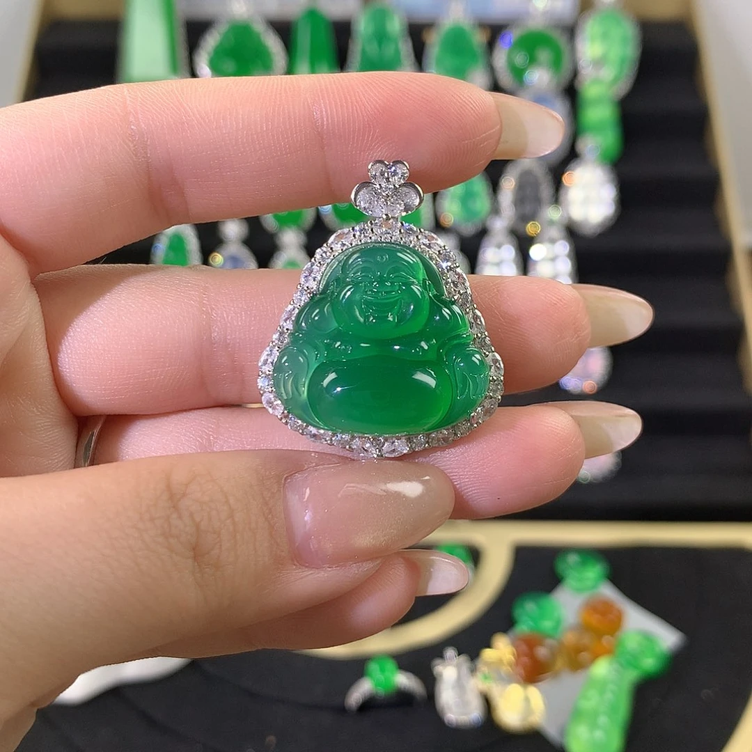 玛瑙/玉髓银S925镶嵌颈饰