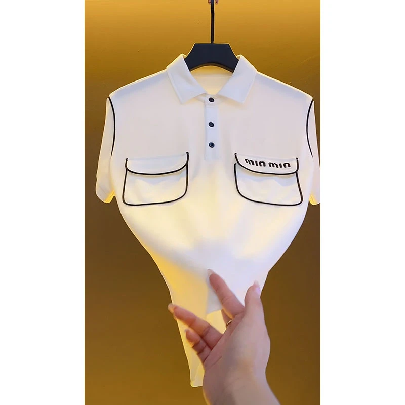 欧洲站轻奢大牌休闲男装上衣2025夏季新款设计感简约休闲POLO衫