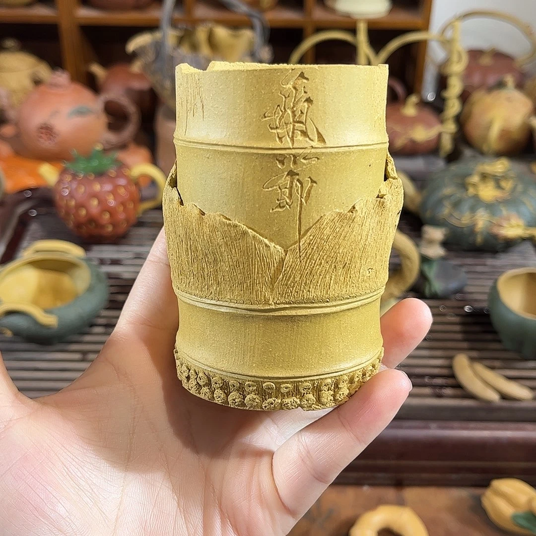 紫砂茶宠定制竹节
