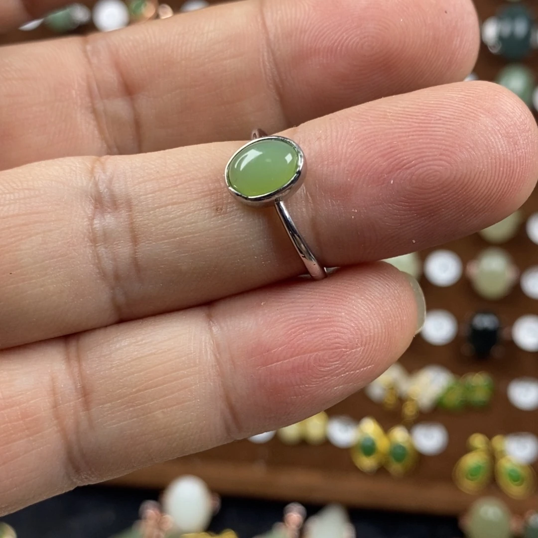 和田玉（碧玉）戒指合金