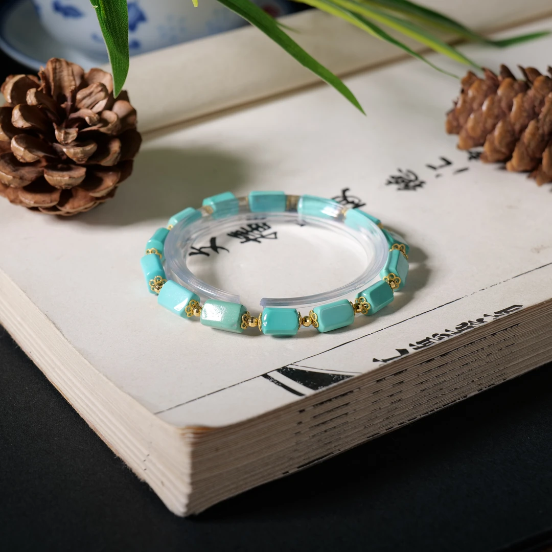 【世间臻宝】18K绿松DIY手串/Q1671/5-7m/多样性发一件/5