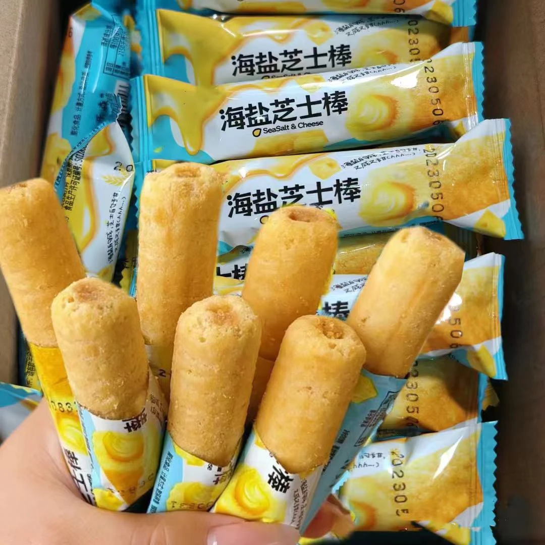 【30包】海盐芝士棒香酥夹心米果卷谷物棒学生休闲零食独立包装即食