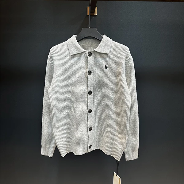 38号 秋冬高级感轻奢翻领开衫针织毛衣 【8050-1】