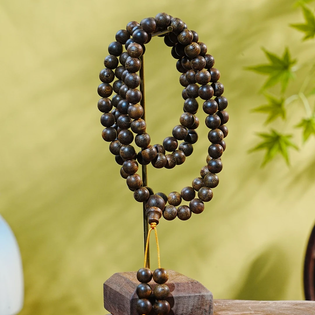 【收藏级】文莱黑棋软丝念珠0.8x108 33.8g  251111023 F