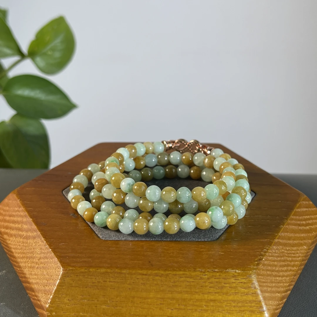 JTA17-72 天然缅甸A货翡翠 翡翠珠链（含配饰）