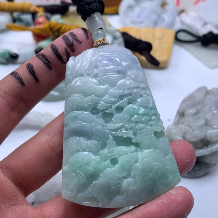 颈饰未镶嵌翡翠保真天然a货翡翠