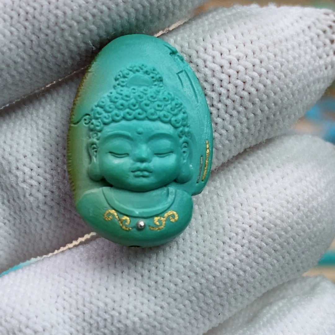 绿松石银S925镀金镶嵌珠宝奇石