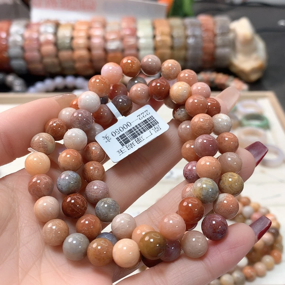 硅化珊瑚（珊瑚玉）手链未镶嵌。**。314