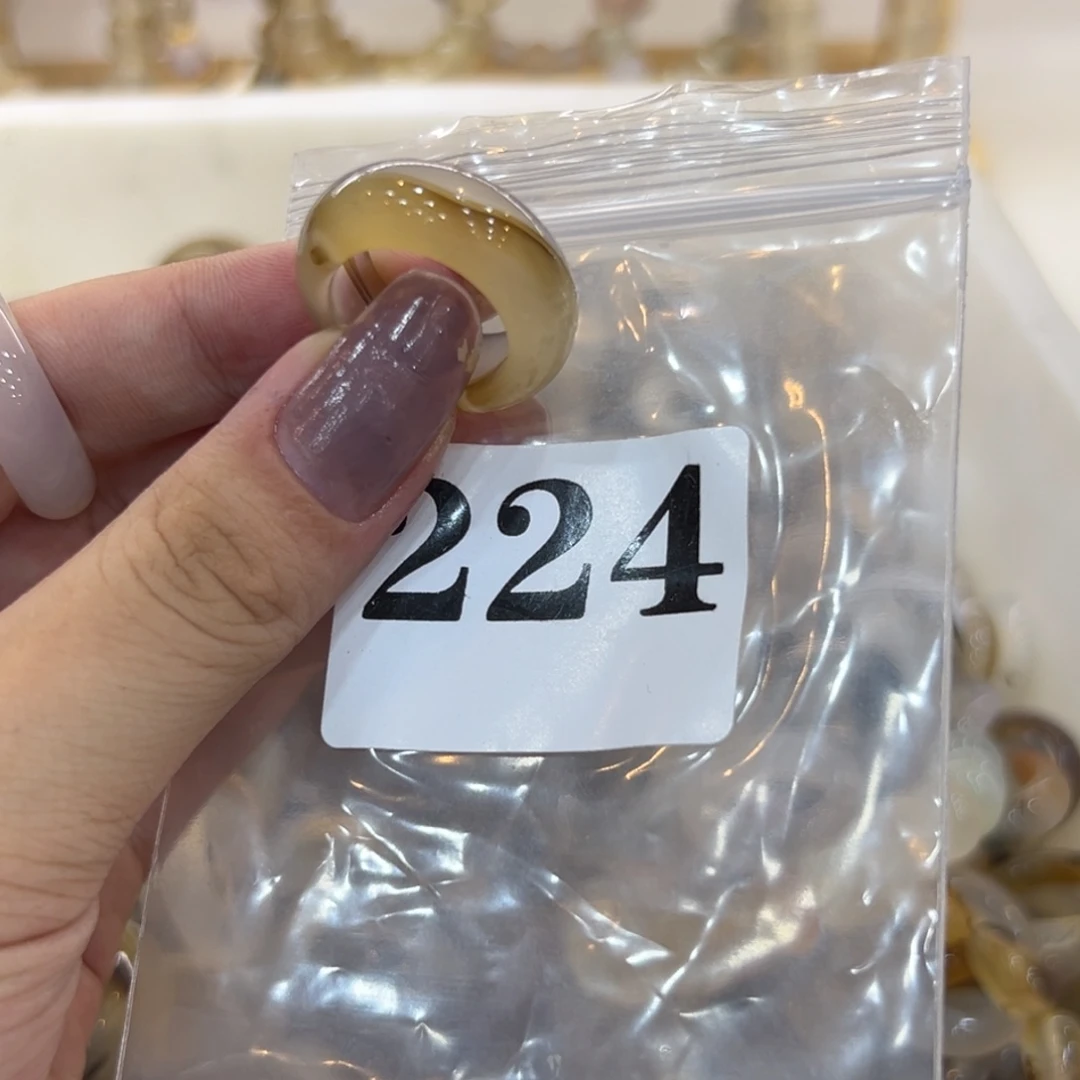 玛瑙/玉髓戒指合金224港14