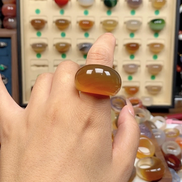 合金戒指玛瑙/玉髓ㅤ***