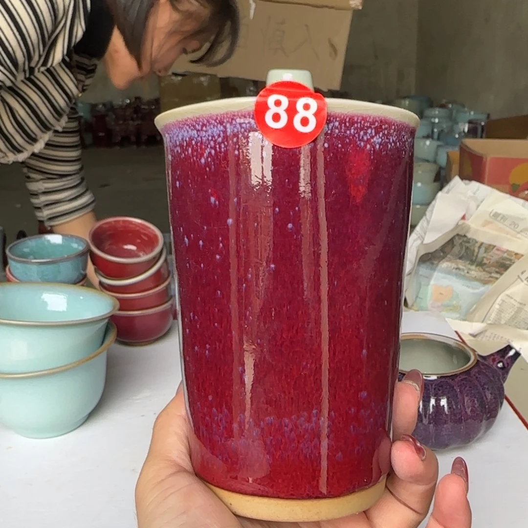 摆件瓷郑家钧窑摆件微