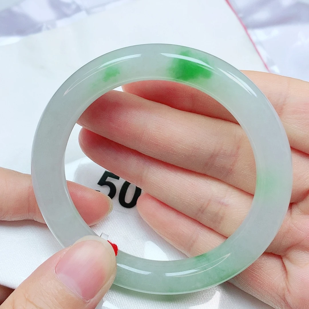 翡翠未镶嵌手镯抖音509