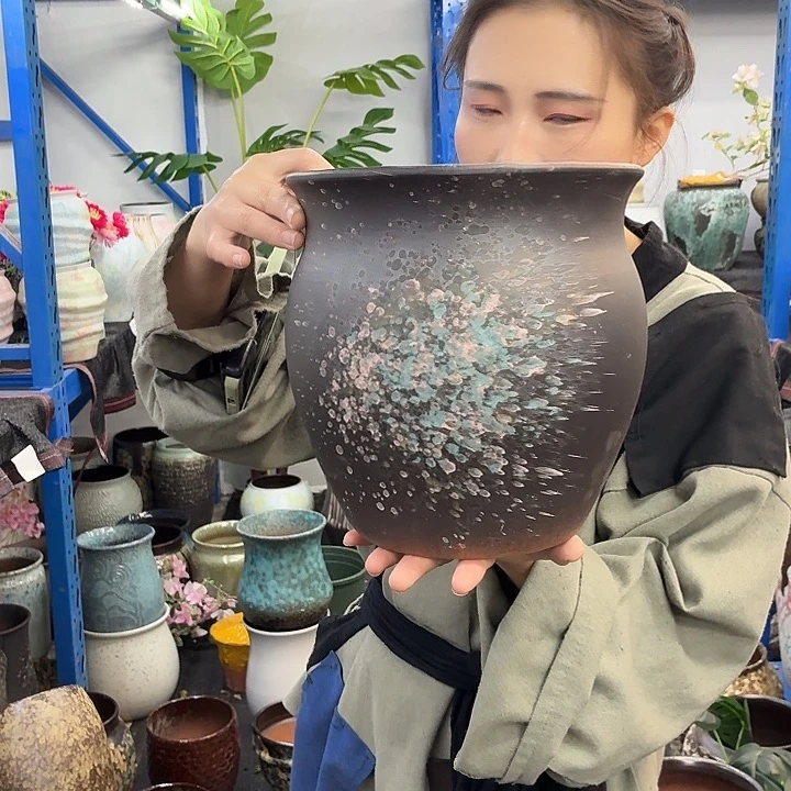 22×24 -粗陶花盆有孔-买买买