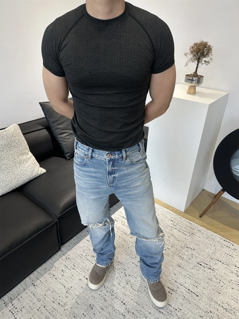 FODH方哥◆无缝提花lu家功能健身短袖T恤