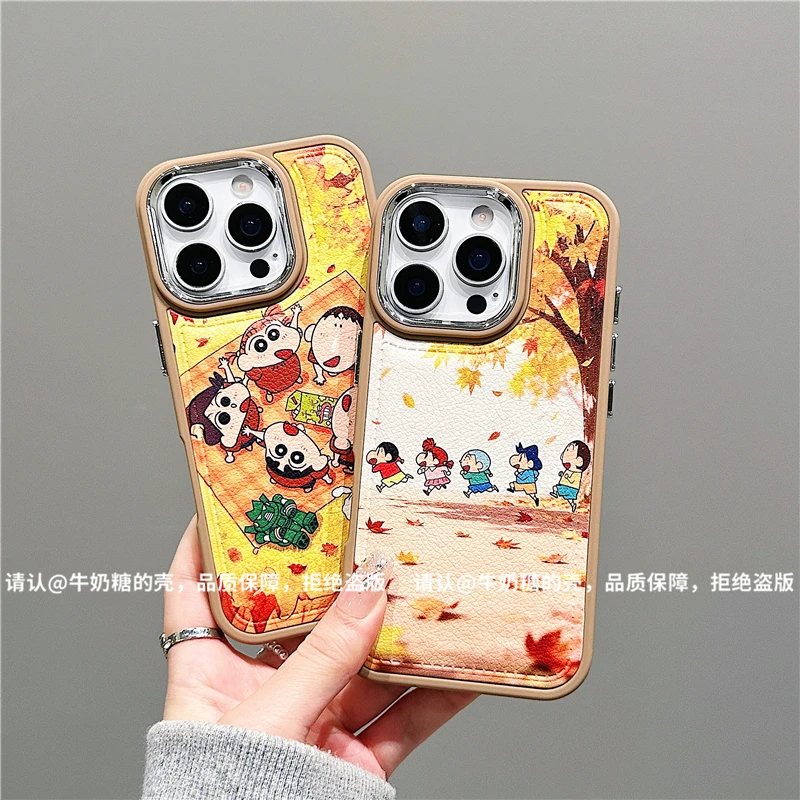 电镀镜框皮纹鼓包适用苹果16/iPhone/华为pura80手机保护壳防摔潮