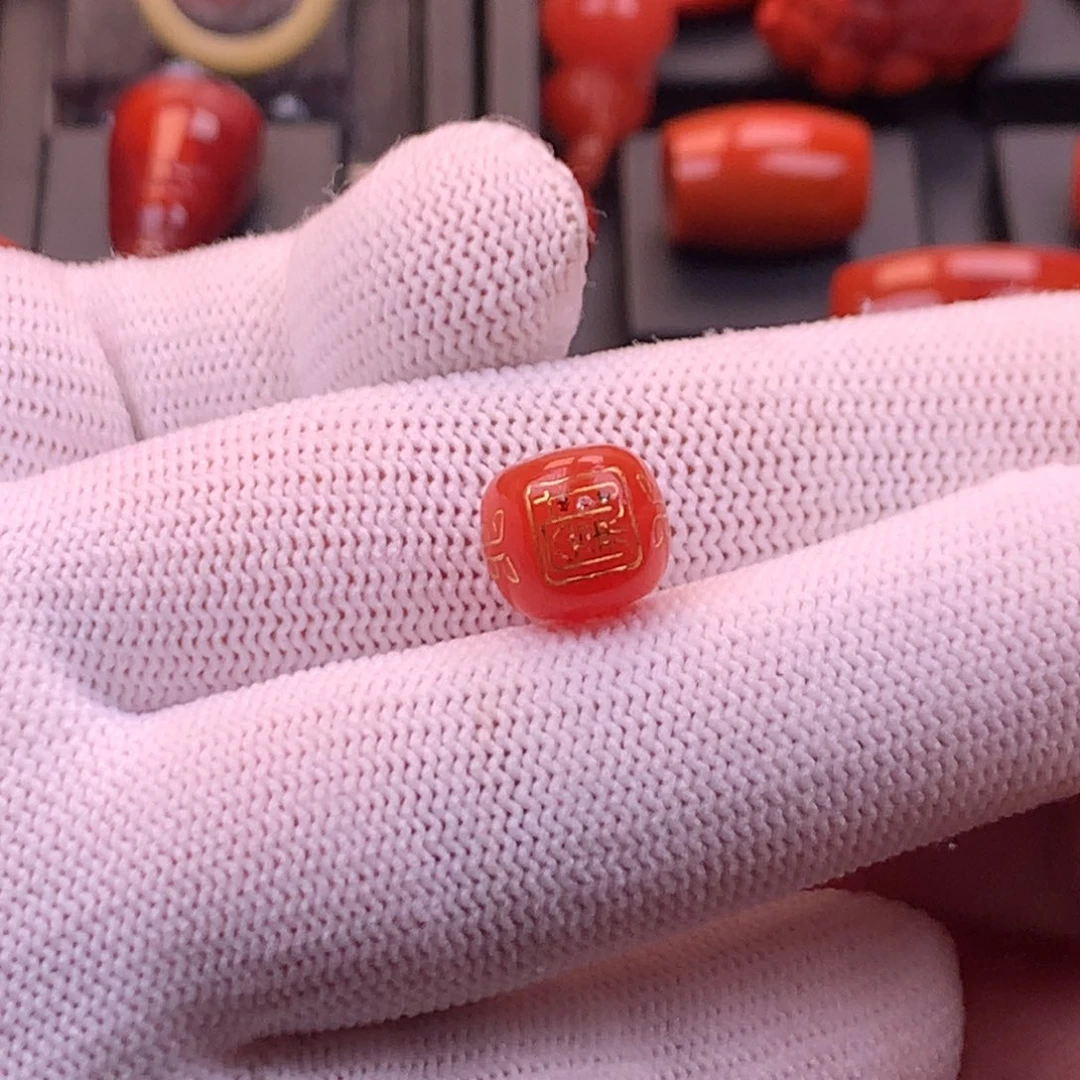 南红玛瑙未镶嵌【传仁】保山原矿！！八方来财老型单珠11mm