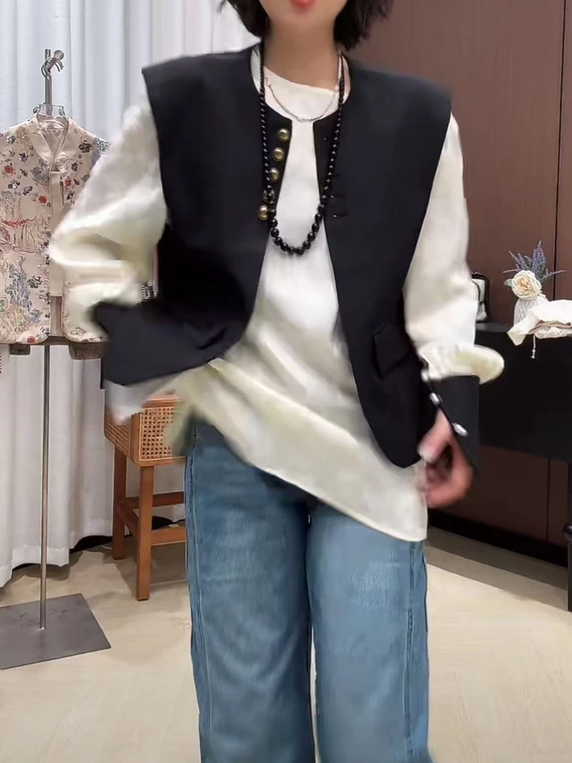 0新中式国风内外两件套春装新款2025