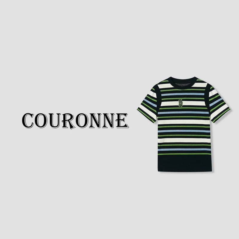 【桐桐】-潮牌设计感潮酷修身百搭圆领短袖上衣30896