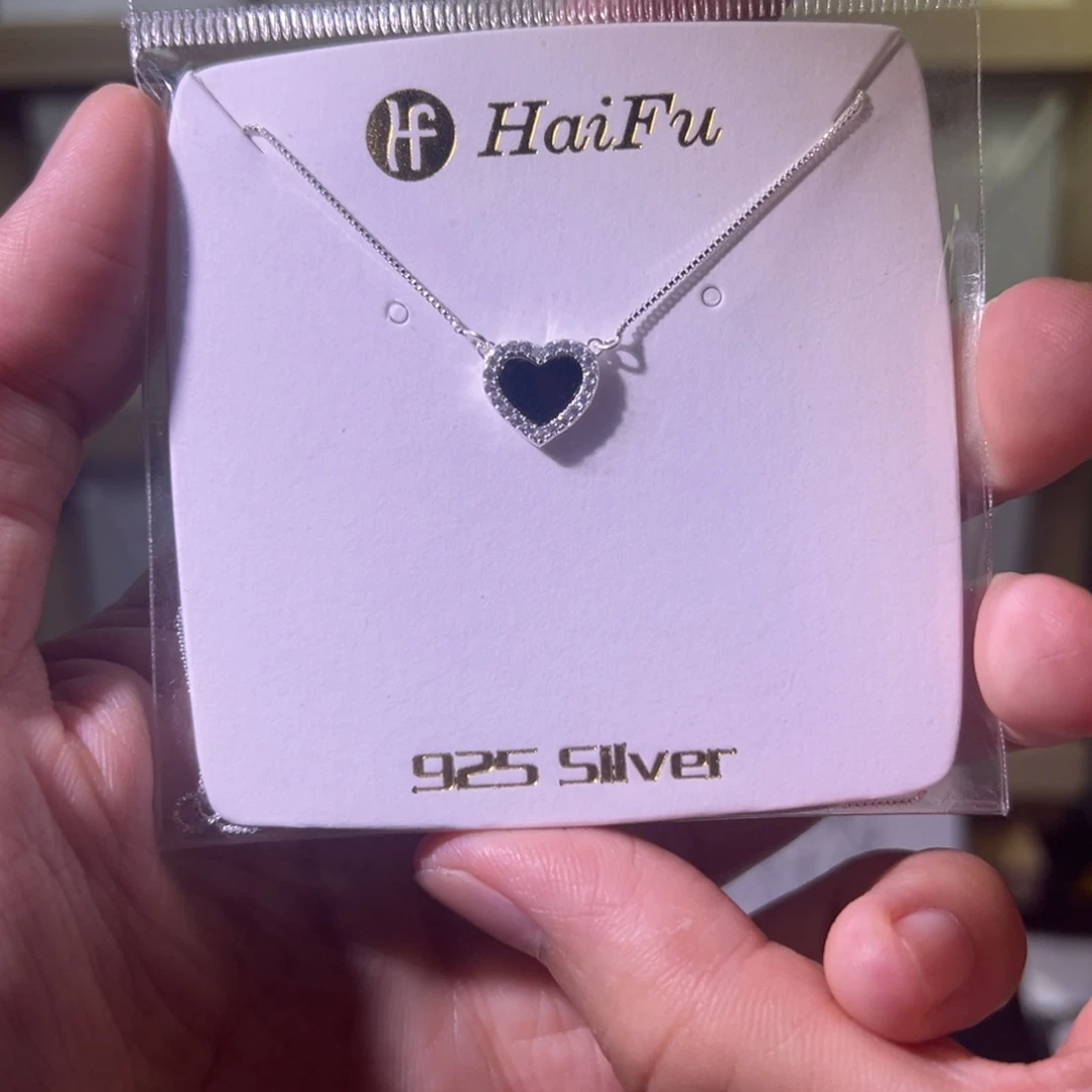 坠链均925银锆石项链