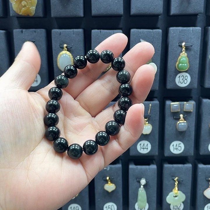 黑曜岩未镶嵌手链