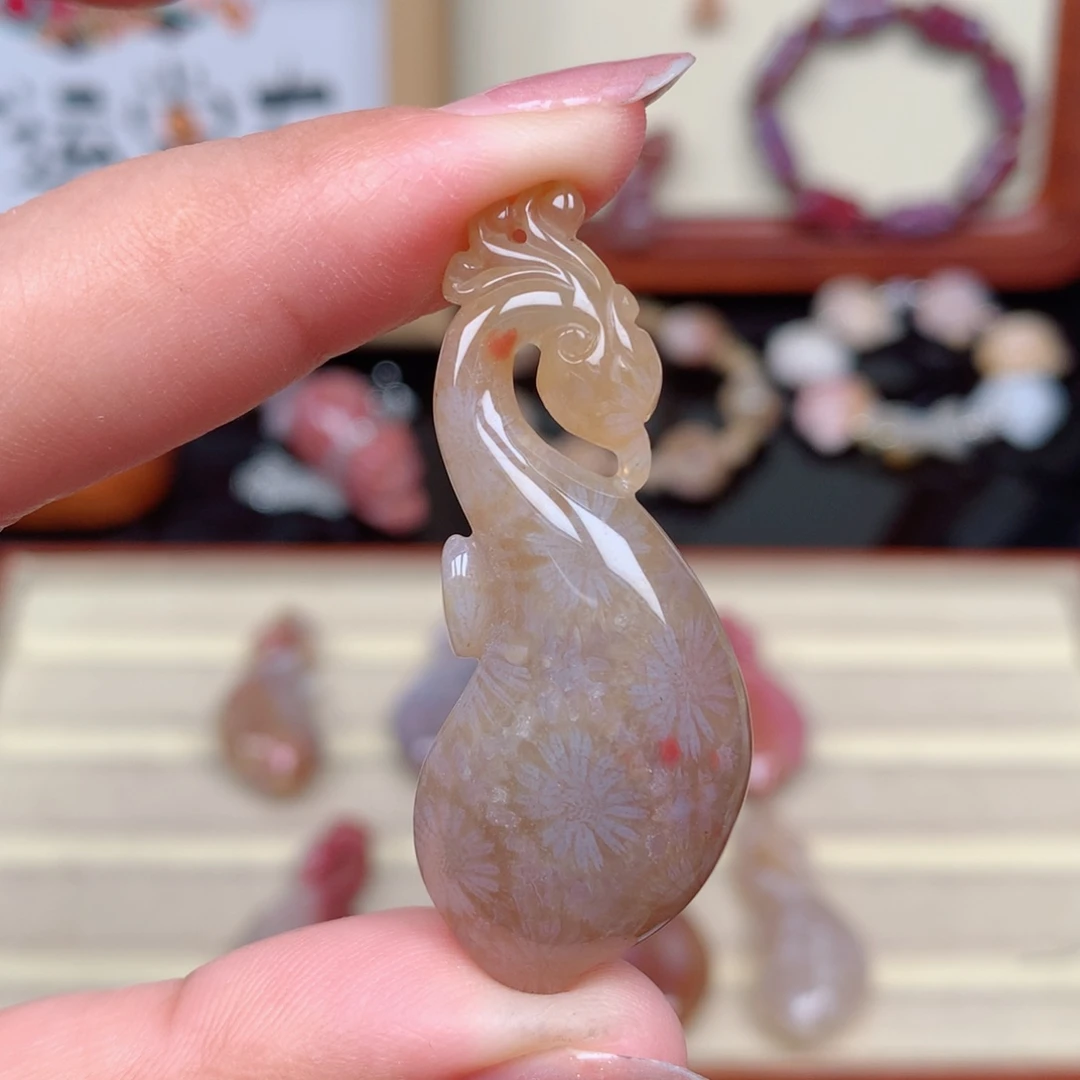 硅化玉珊瑚玉未镶嵌