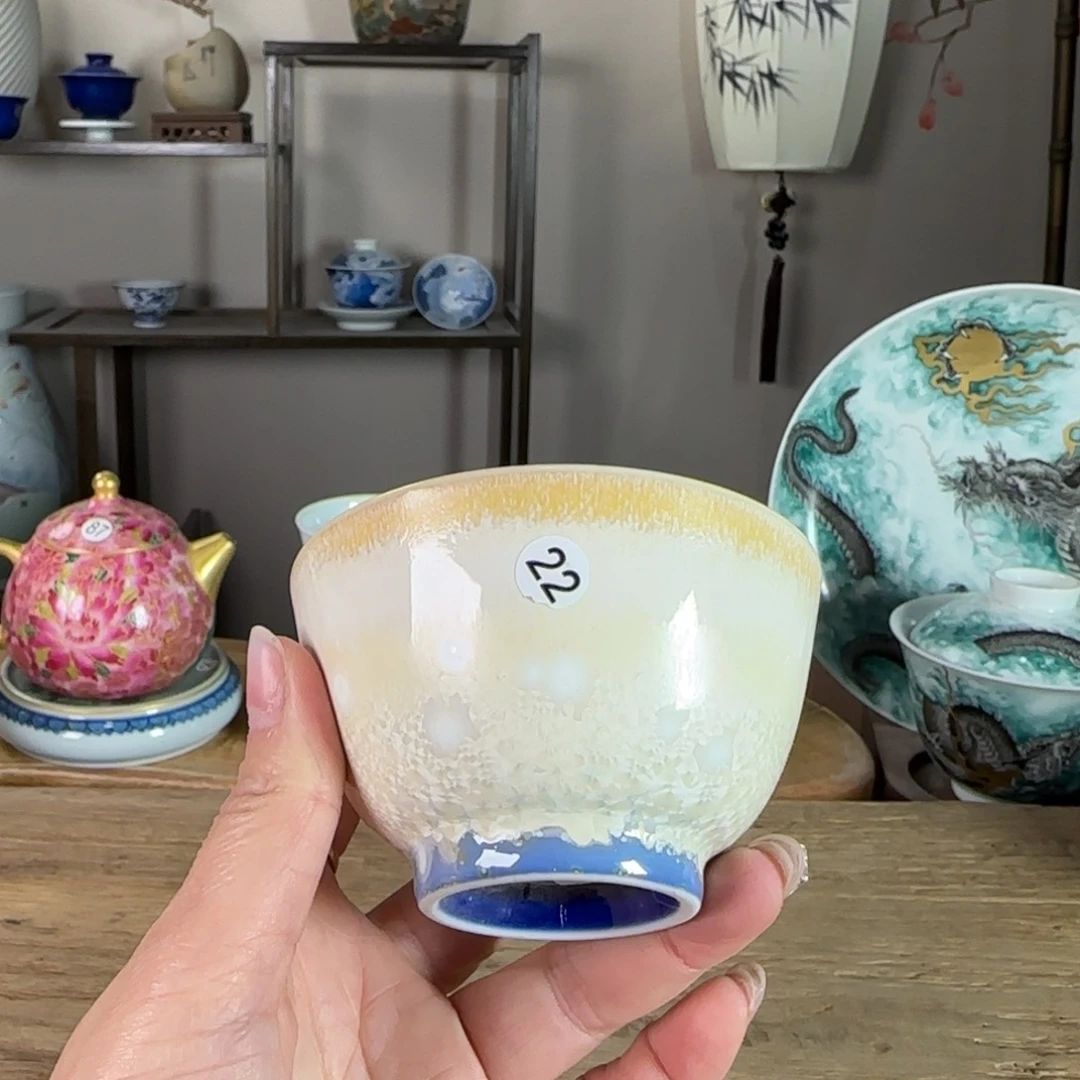 杯景德镇陶瓷柴烧多人