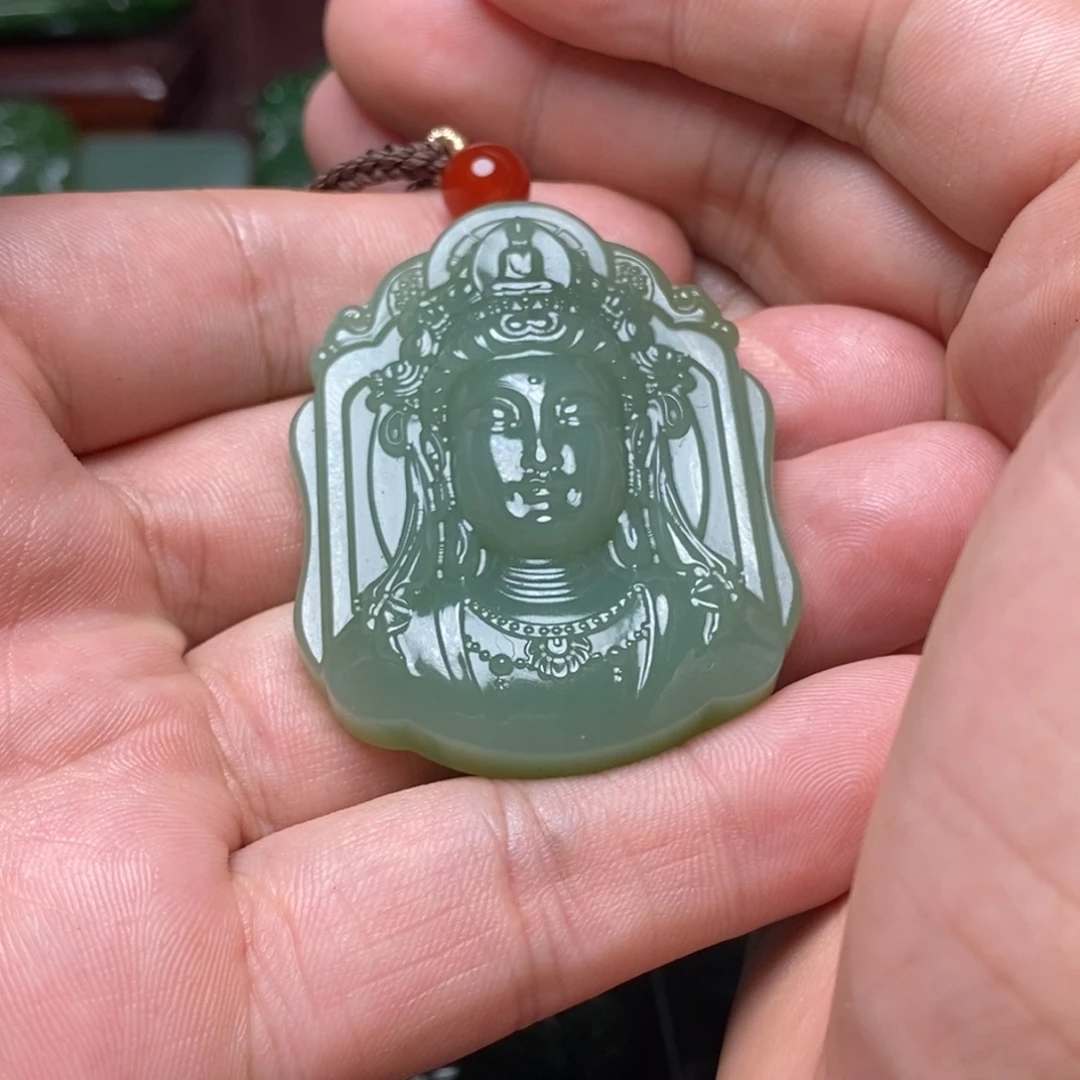 暖***阳未镶嵌和田玉（碧玉）挂件