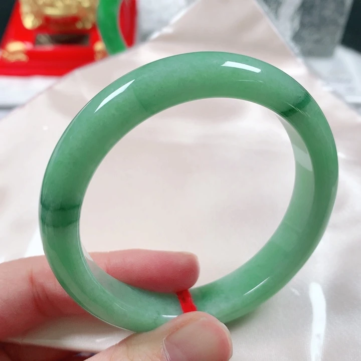 未镶嵌手镯翡翠缅甸天然A货翡翠手镯880505圈口55