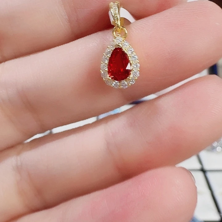 蓝宝石吊坠(不含链)银S925镶嵌