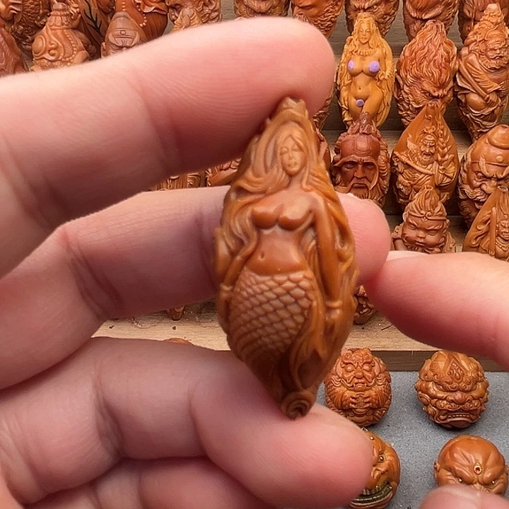 橄榄核吊坠19美人鱼