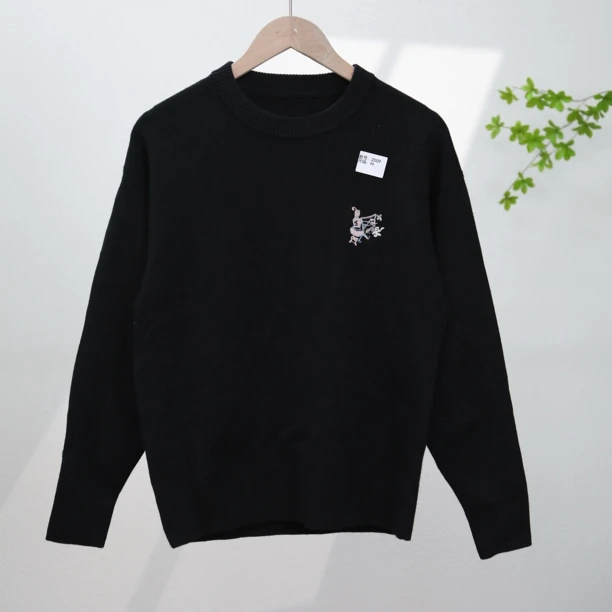 【卡】潮牌撤柜秋冬打底单穿重工刺绣休闲款毛衣2009-A-14-8