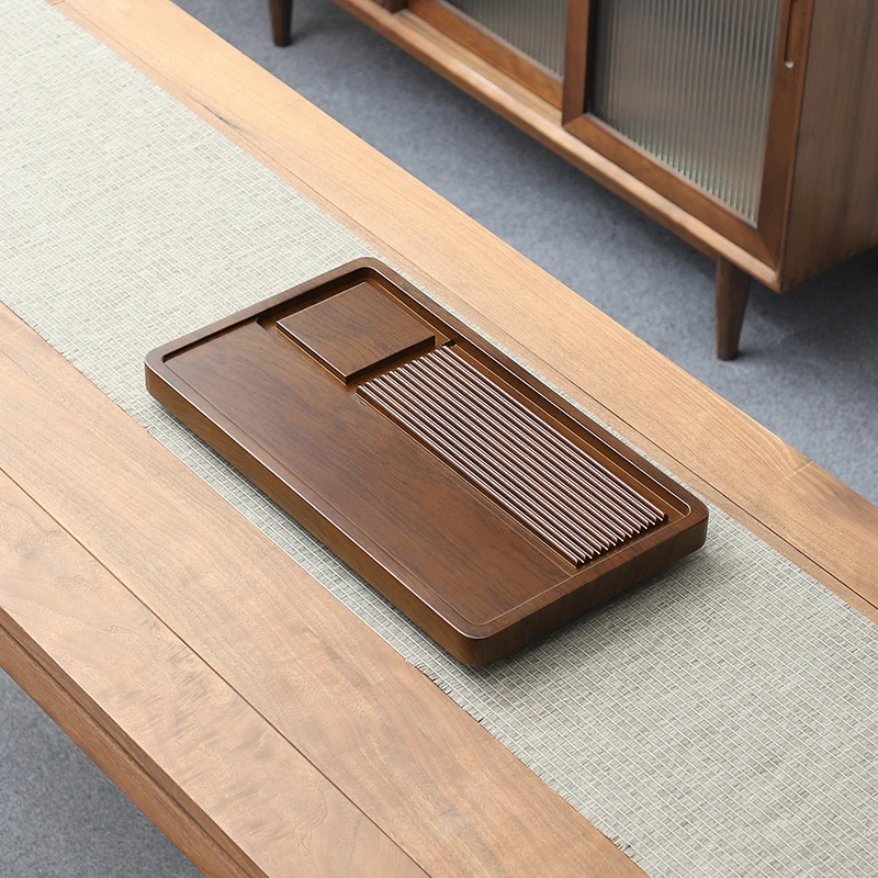 32*19  柯木实木茶盘家用简易功夫泡茶台办公室排水茶海干泡茶台