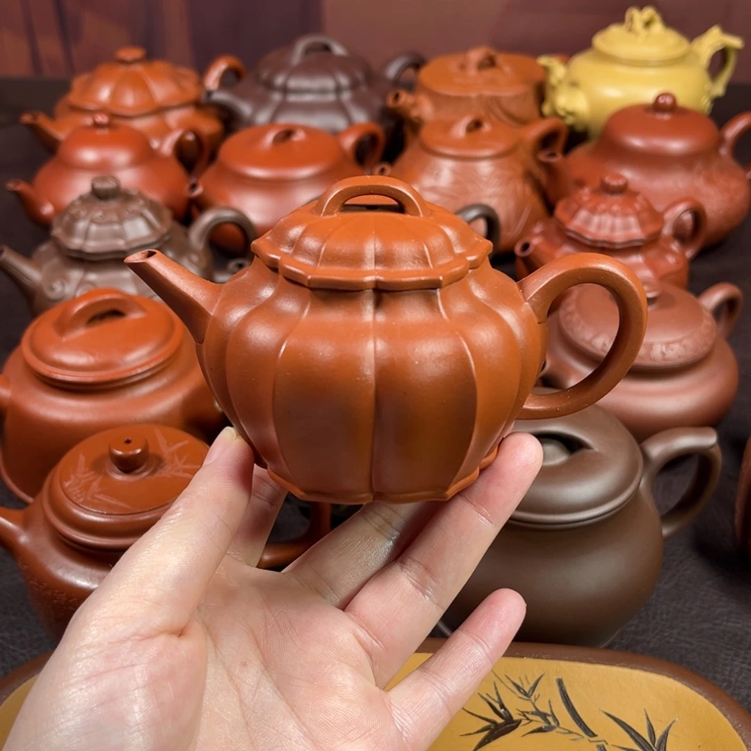 茶壶紫砂原矿朱泥150毫升