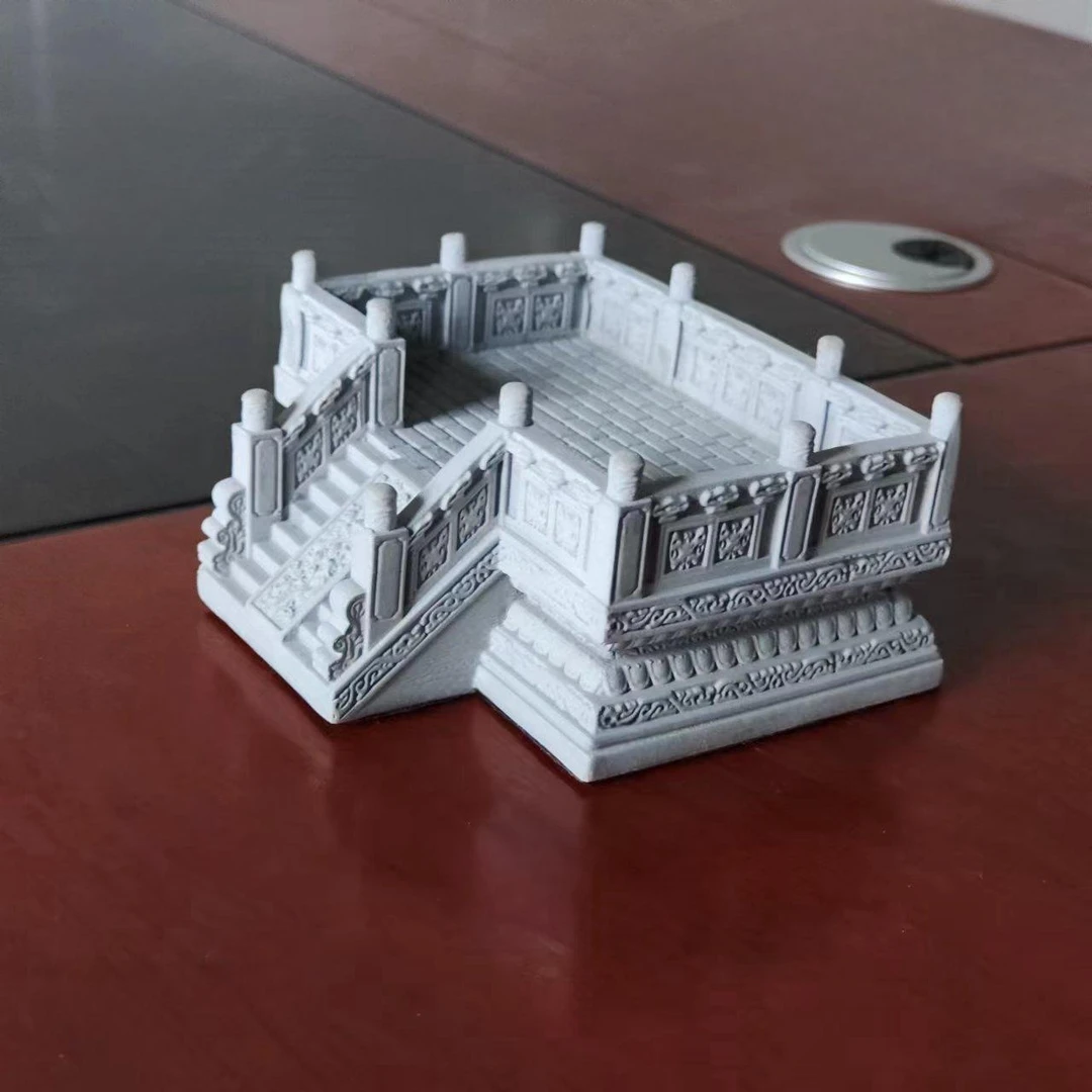 新创意个性名片盒办公室中式建筑国风宫廷造景高级感摆件鱼缸造景