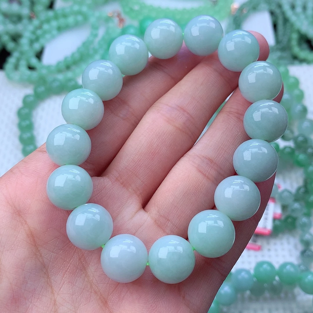 翡翠未镶嵌毛衣链卡13
