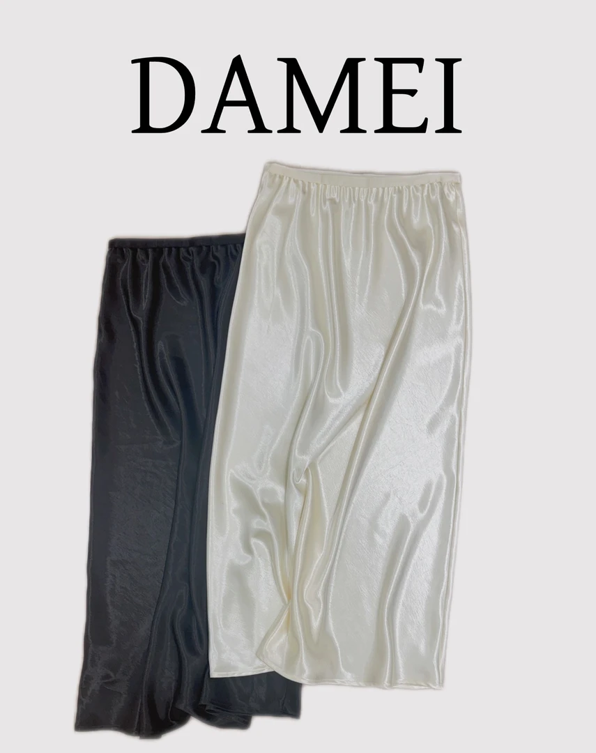 DAMEI.【空山新雨】流光半身裙国风女装夏季气质光感百搭松紧腰半裙