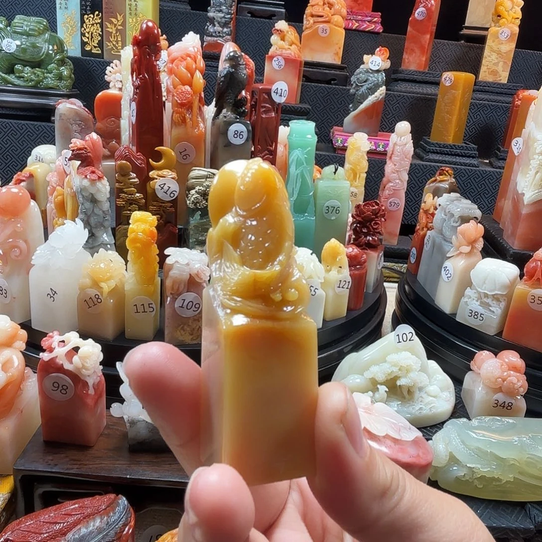印石寿山石如鱼得水