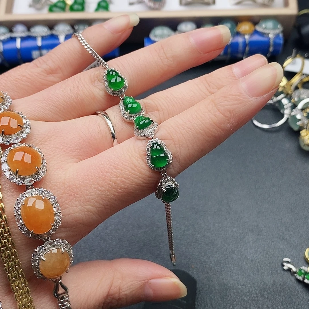 翡翠银S925镶嵌戒指