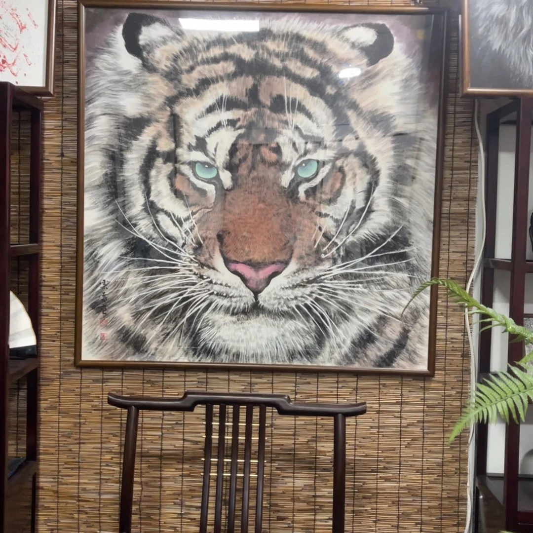 C***_国画手绘国画虎头作品