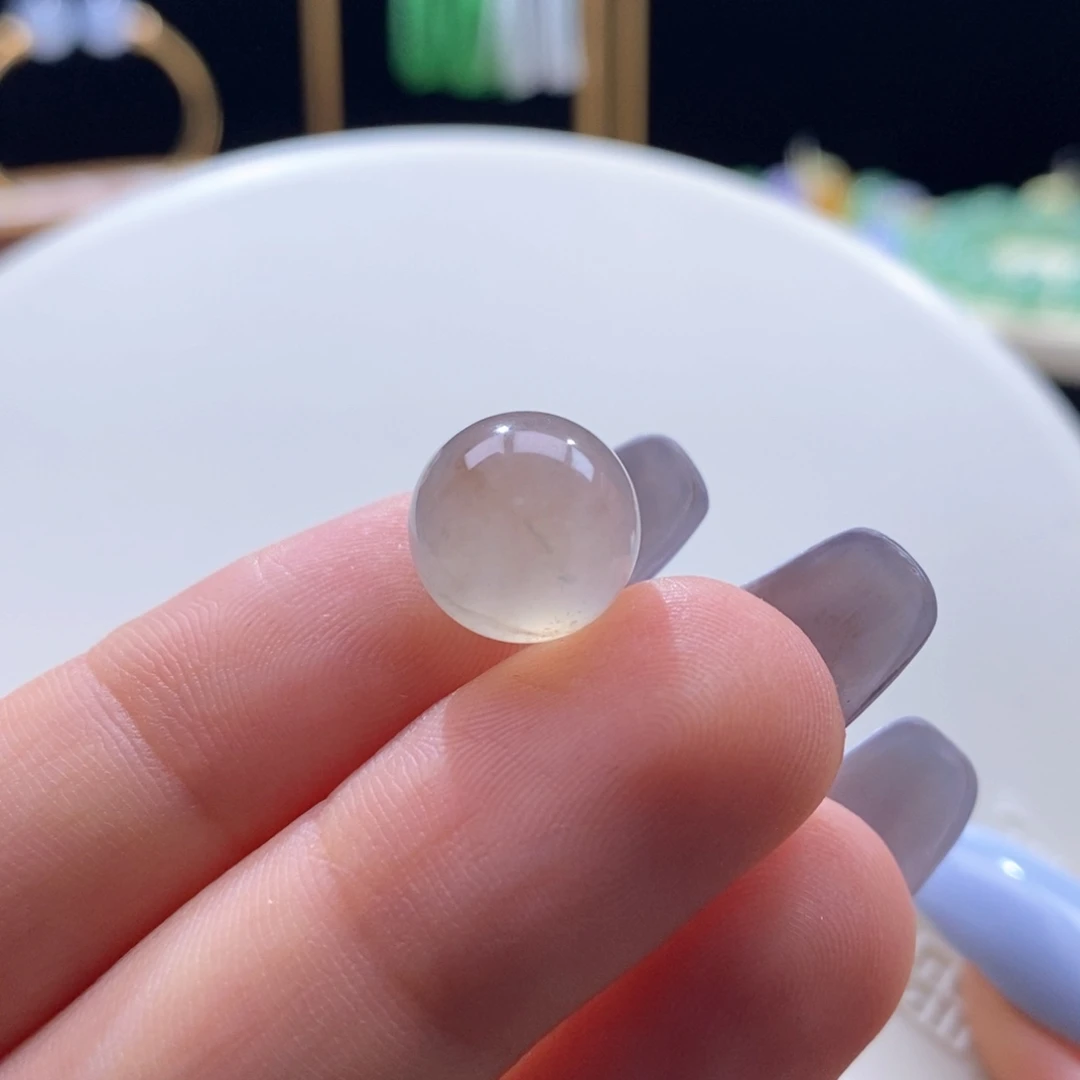 翡翠未镶嵌吊坠(不含链)翡翠冰茶圆珠