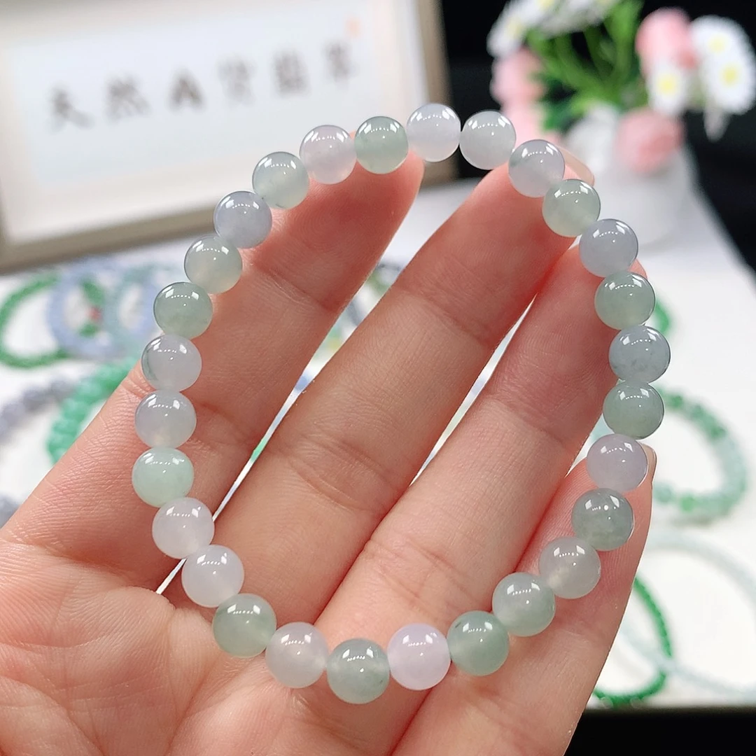 翡翠未镶嵌手链手链6.5mm