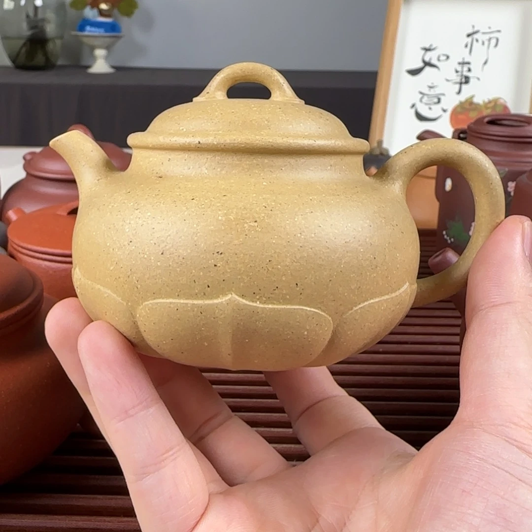 水***水茶壶紫砂微瑕莲韵