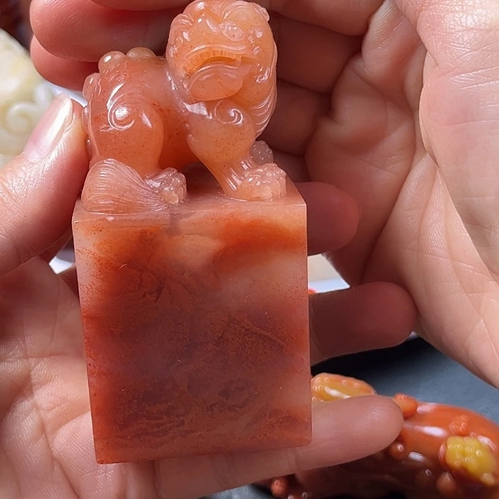 用***9寿山石手把件把玩件