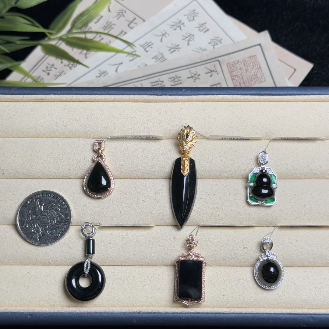 思懿珠宝 18K墨翠吊坠-6800-1-MN-多样性发一