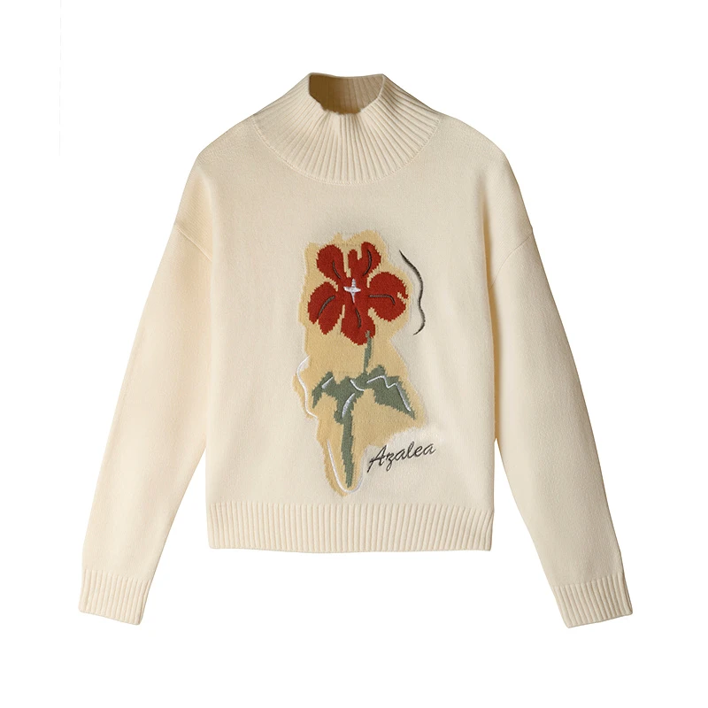 布景女2025年冬季新品毛针织衫通勤BW24TH1675