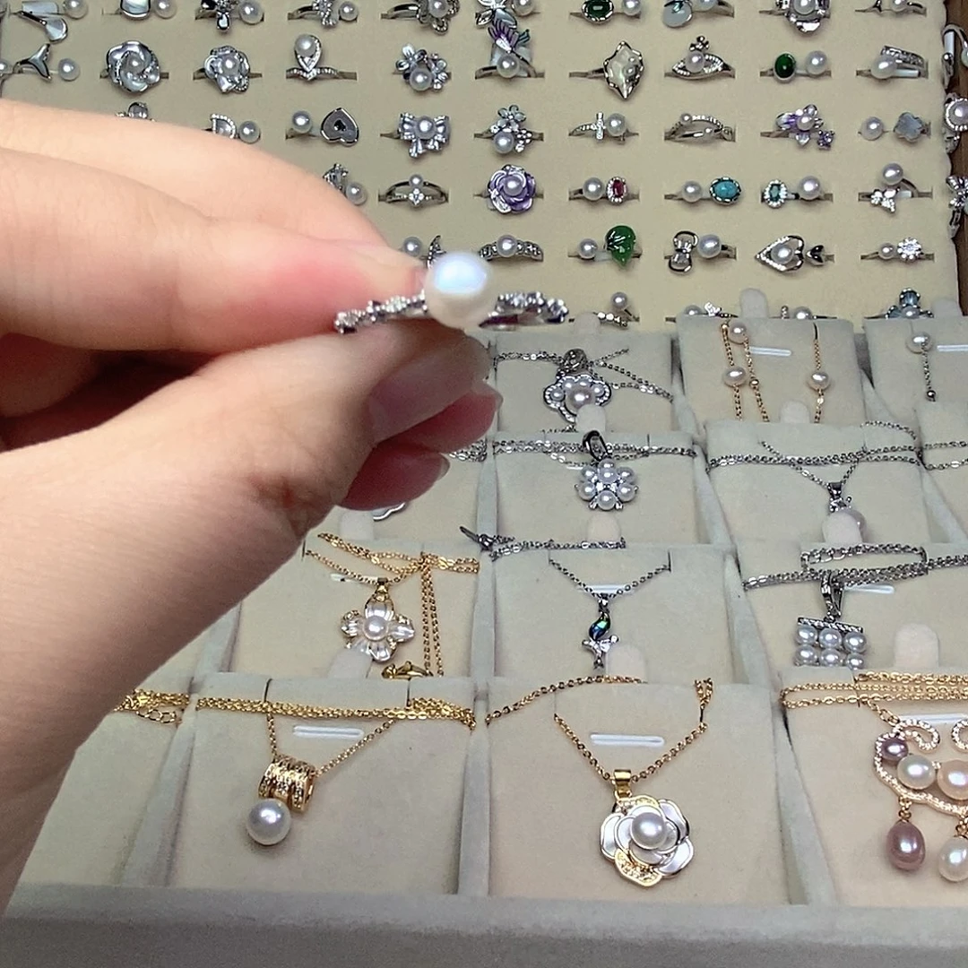 耳饰淡水珍珠银S925镶嵌