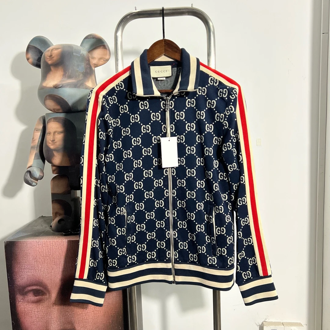 99新 GUCCI/古驰 满印拉链外套AA2101尺码：M衣长68胸围51