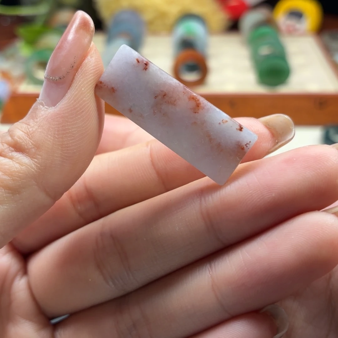 未镶嵌定制翡翠洒金花牌32*11*4