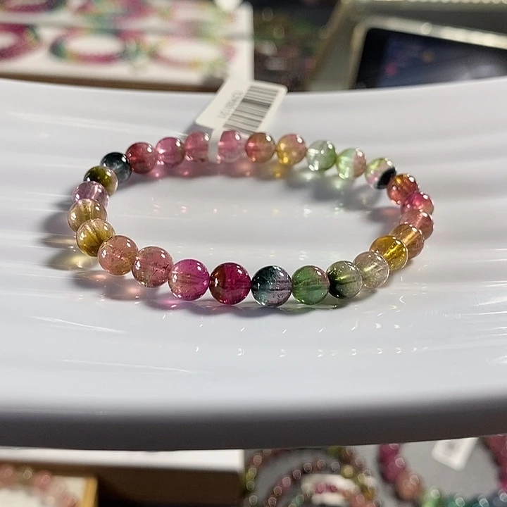 碧玺未镶嵌手链6.8mm