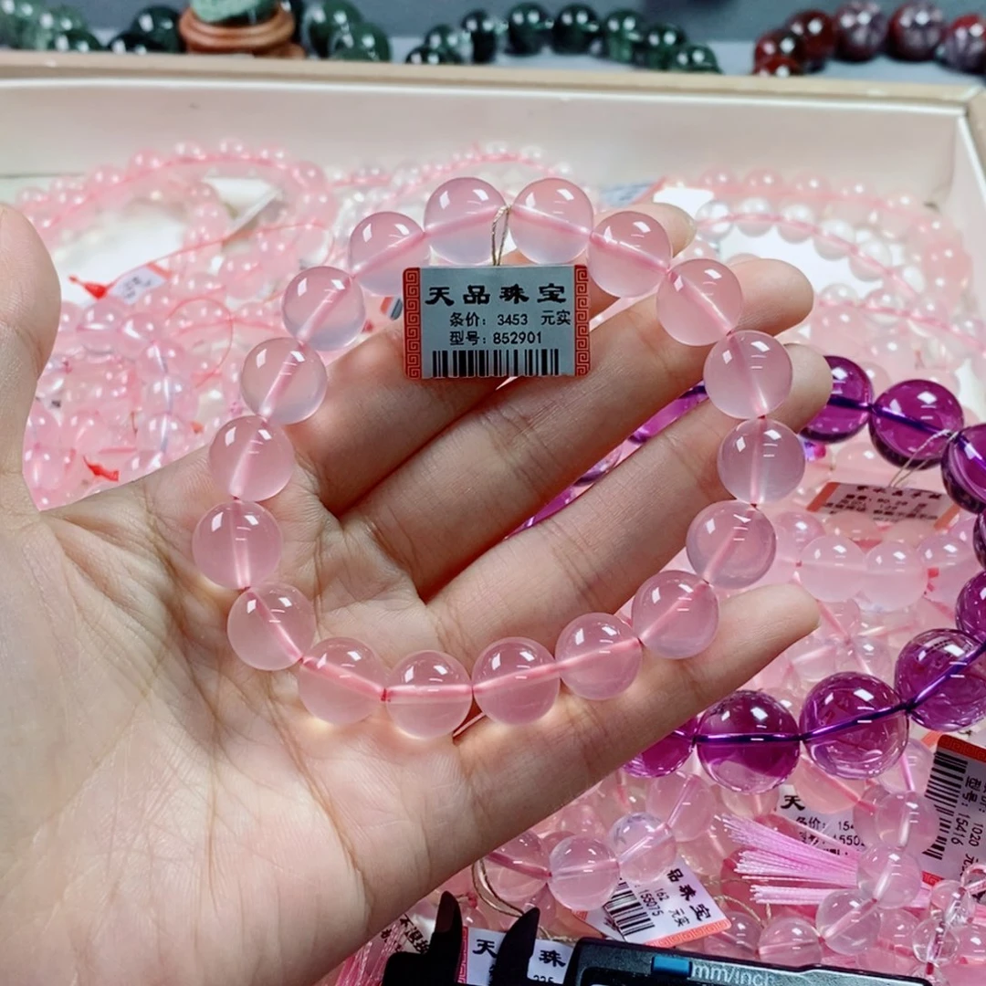 未镶嵌手链水晶粉水晶852901